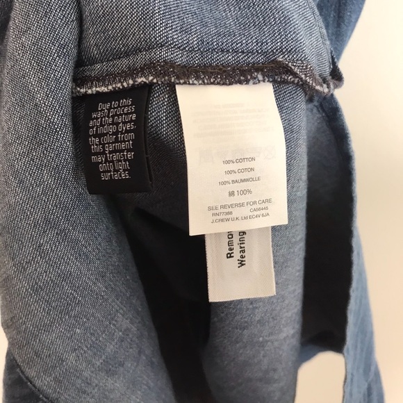 J. Crew Off The Shoulder Chambray Midi Dress - Picture 7 of 8